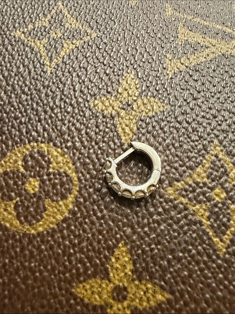 Designer-Inspired Small Silver Hoop Earring - single